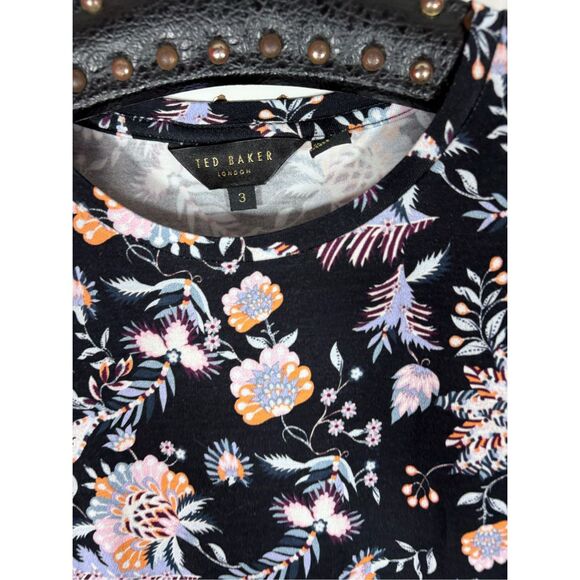 Ted Baker floral print top size 3 M - Picture 3 of 4